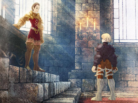 Delita and Ramza at church